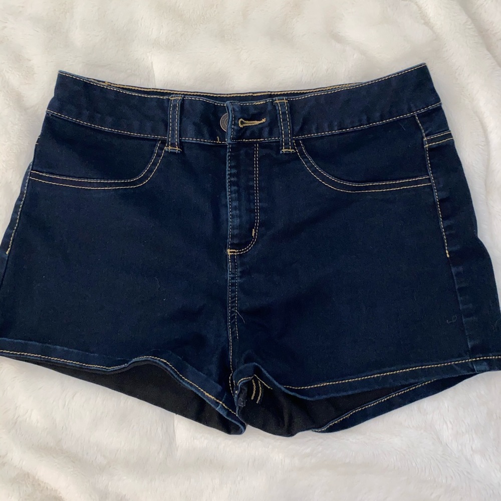 Dark denim shorts